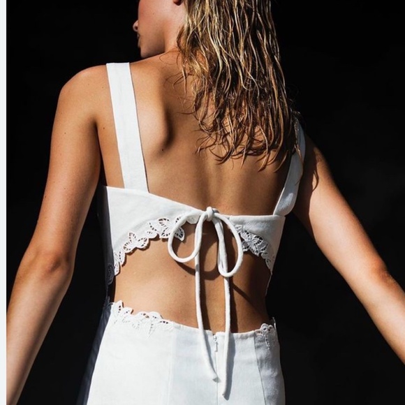 🌴 New SIR the Label Alena Broderie Anglaise Linen Maxi Dress | US Size 6 🌴 - Picture 2 of 14